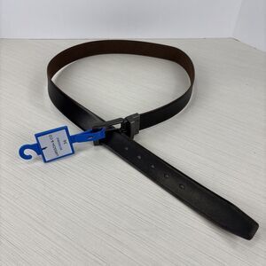 LARSSON & CO Reversible Men's Black Leather Light Brown Belt Size 36 NWT